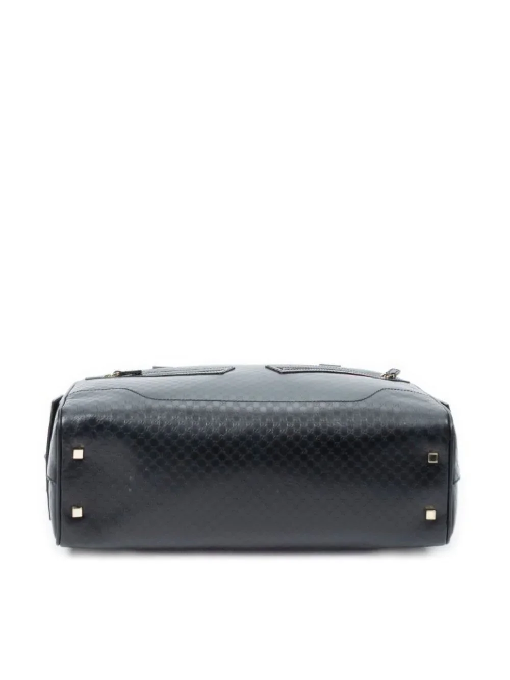 Gucci Bowling Shoulder Bag Black Micro Guccissima Leather - Picture 6 of 10